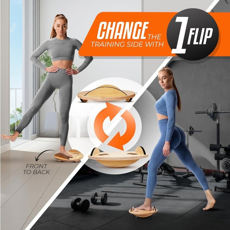 Wooden Fitness Balance Board A - Yoga Fitness Training 评论和价格